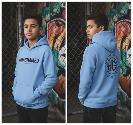 Unashamed Youth Hoodie – Romans 1:16