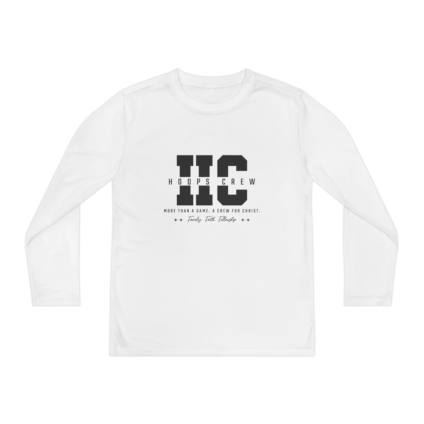 Hoops Crew Youth Performance Long Sleeve – More Than a Game. A Crew for Christ.