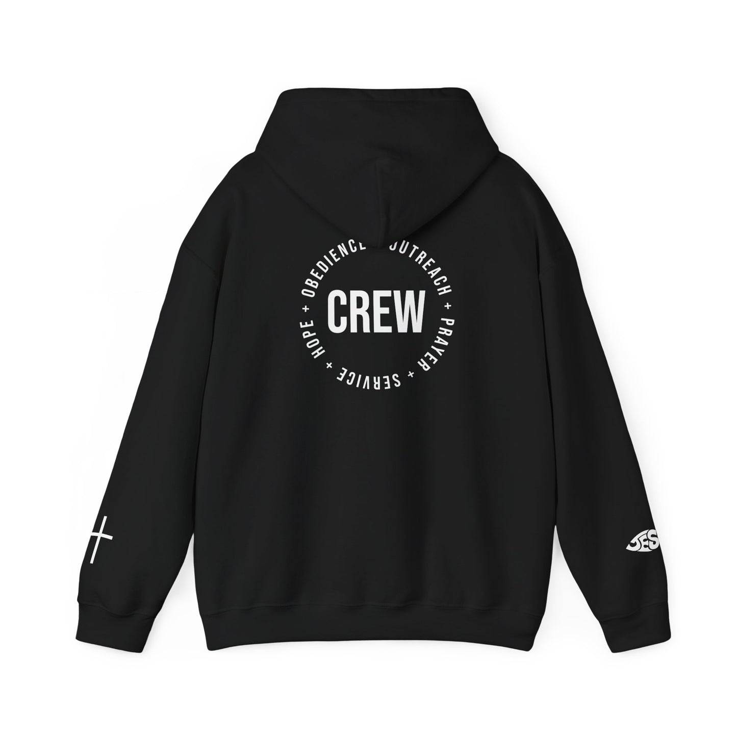 Unisex Hoops Crew Hoodie – Faith. Purpose. Community.