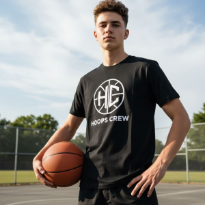 Hoops Crew Logo Tee – Faith in Action, On and Off the Court